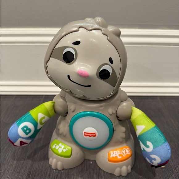 Fisher-Price Other - Fisher-Price Gray and Green Learning Sloth Linkimal Electronic Toy which Sings
